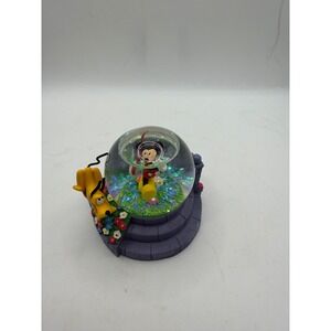 Disney Store Mickey Mouse and Pluto Small Snow Globe Glitter Base Collectible